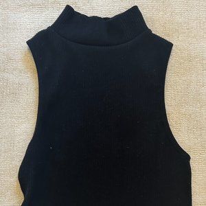 Zara Ribbed Black Tank